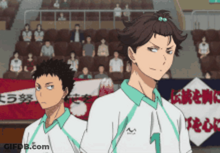 Tōru Oikawa Hair Up GIF