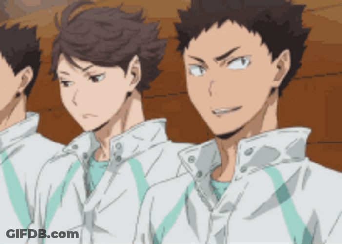 Tōru Oikawa Hajime Iwaizumi Seatmates GIF
