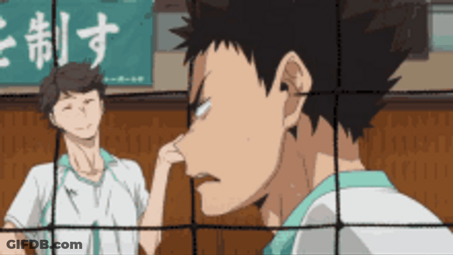Tōru Oikawa Hajime Iwaizumi Volleyball Court GIF