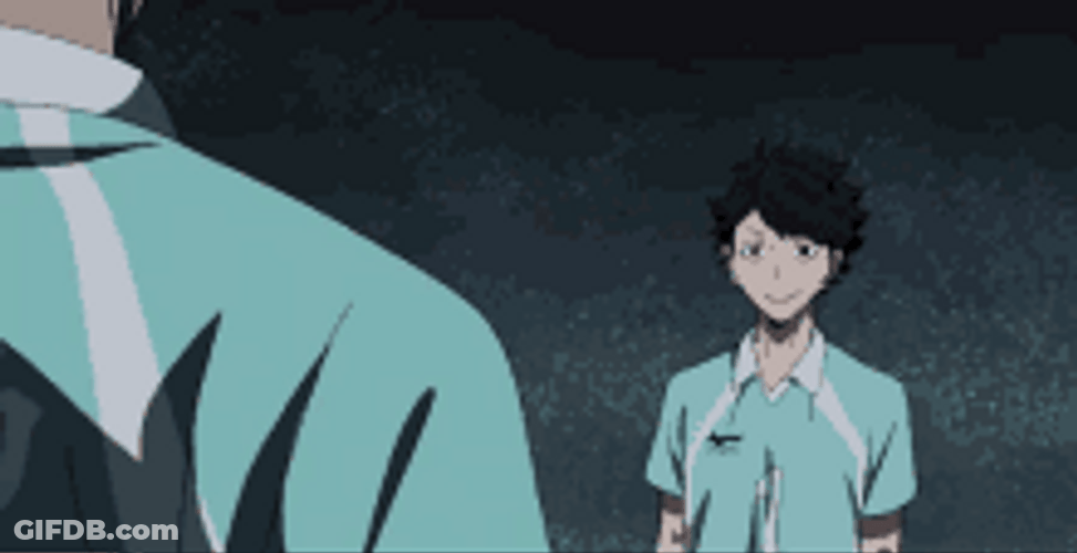 Tōru Oikawa Salute Hajime Iwaizumi GIF