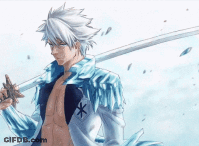 Toshiro Flying Ice Attack GIF