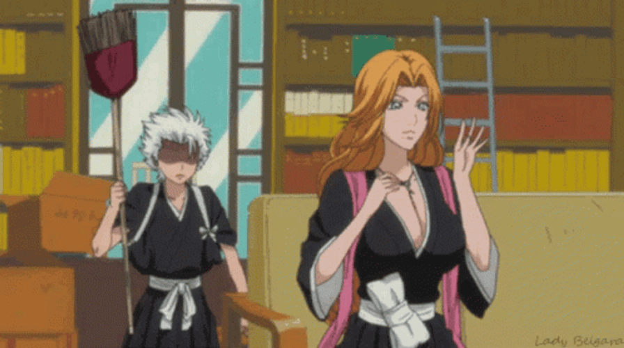 Toshiro Holding Broom Tight GIF