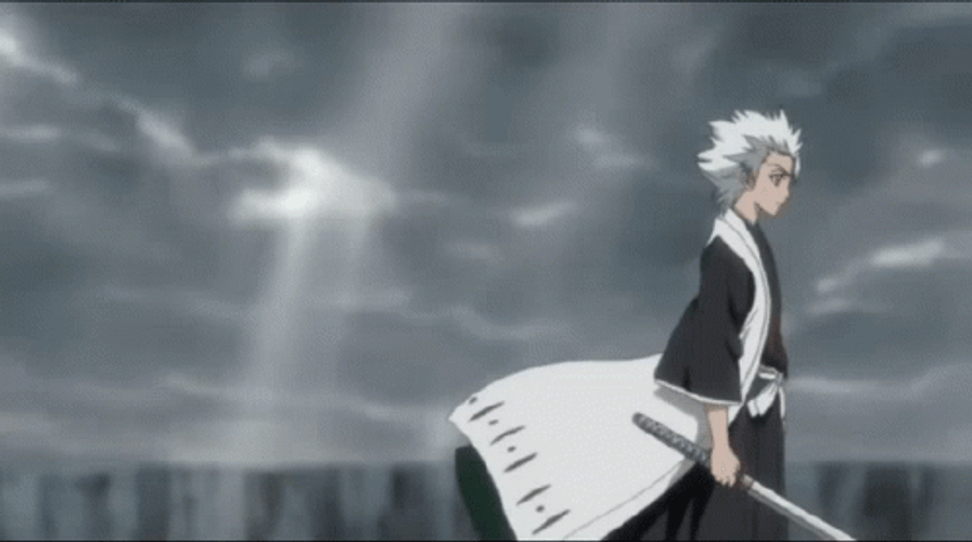 Toshiro Holding Sword Montage GIF