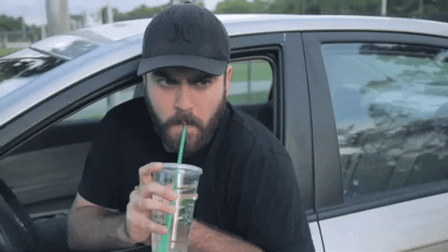 Tossing Water Drink GIF