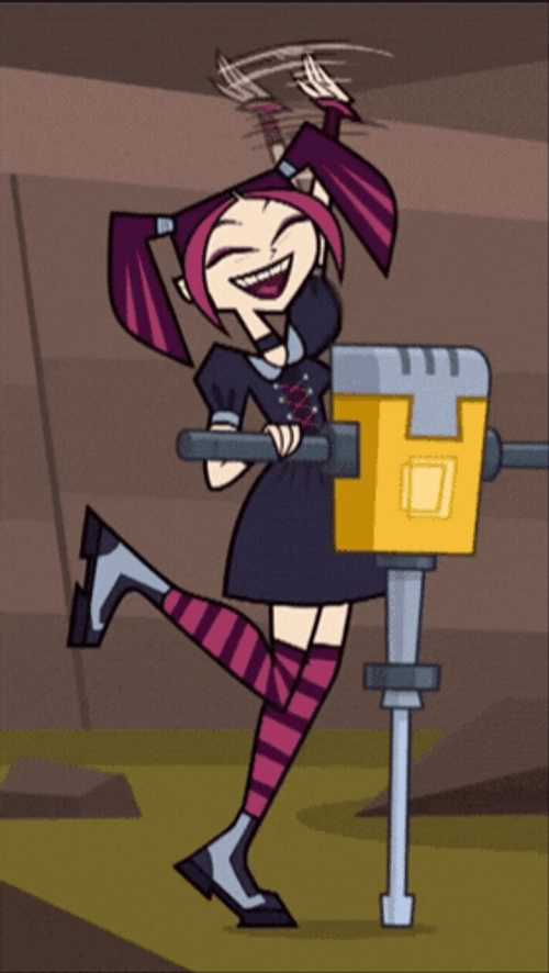 Total Drama Lauren With A Jackhammer GIF