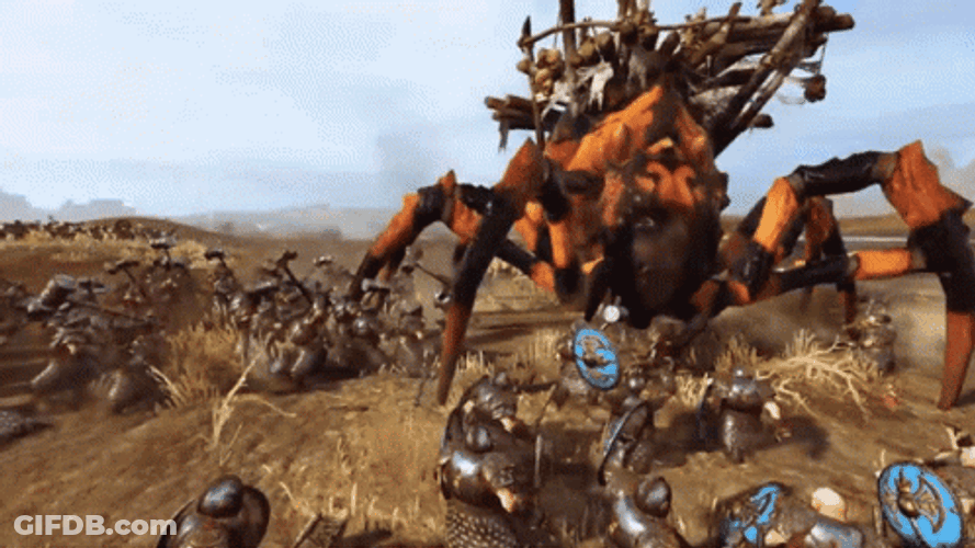 Total War Warhammer 2 Arachnarok Spider GIF