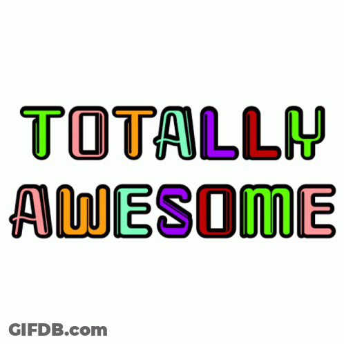 Totally Awesome Colorful Letters GIF