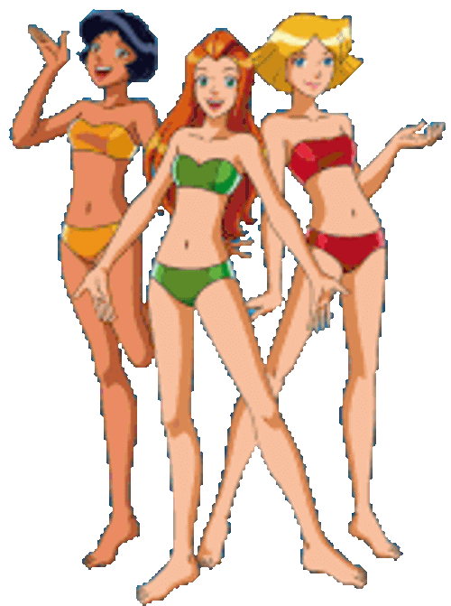 Totally Spies Bikini Girls Sticker GIF