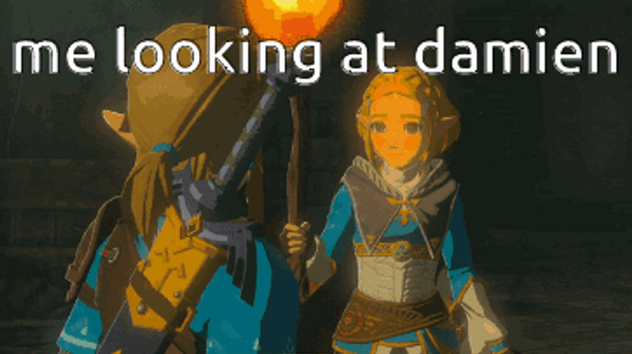 Totk Looking At Damien GIF