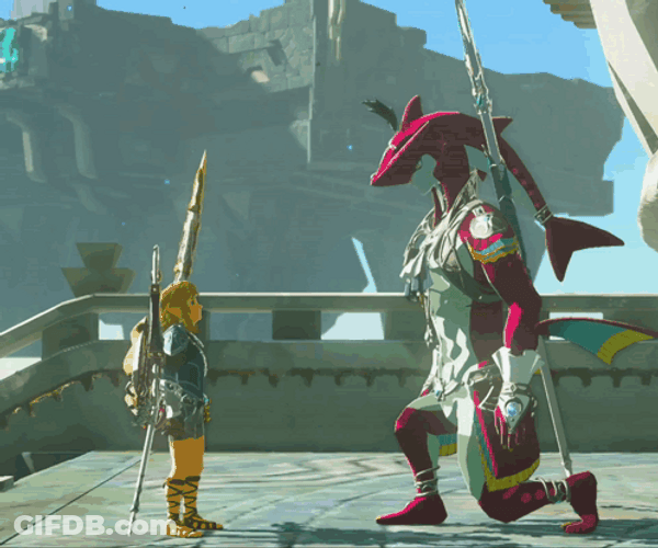 Totk Sidon Kneel Down GIF