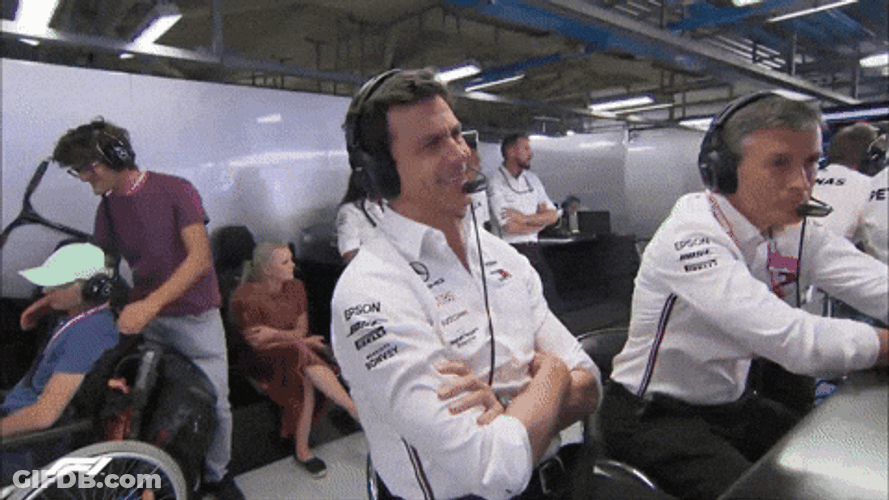 Toto Wolff Head Down With Spark Of Hope GIF