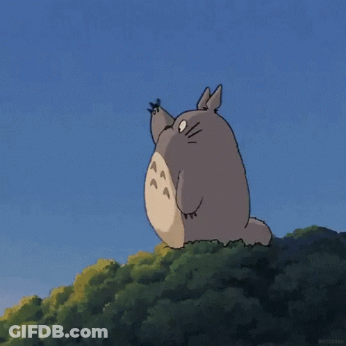 Totoro Standing On Tree GIF