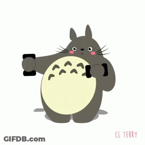 Totoro With Cl Terry Written GIF