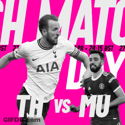 Tottenham Vs Man United Soccer Match Poster GIF