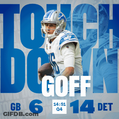 Touch Down Goff GB 6 14 Det Poster GIF