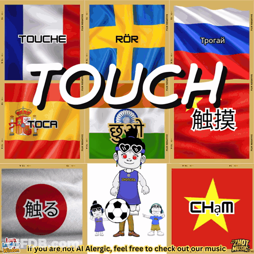 Touch Poster With Flags GIF