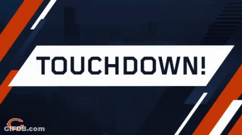 Touchdown Sign With Chicago Bears Logo GIF