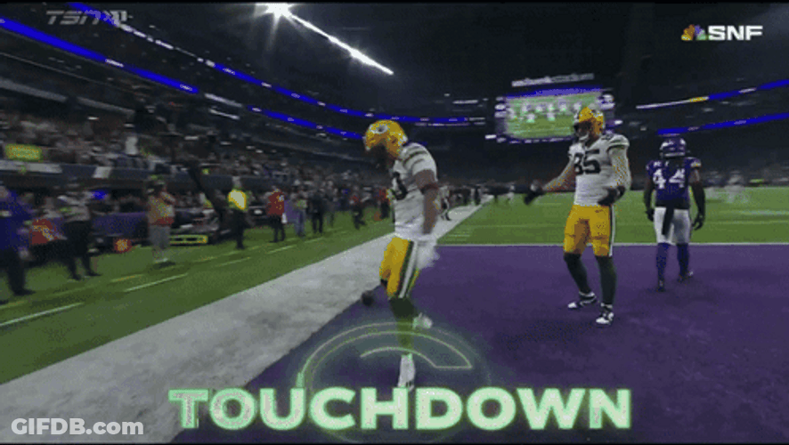 Touchdown Waving Green Bay Packers GIF