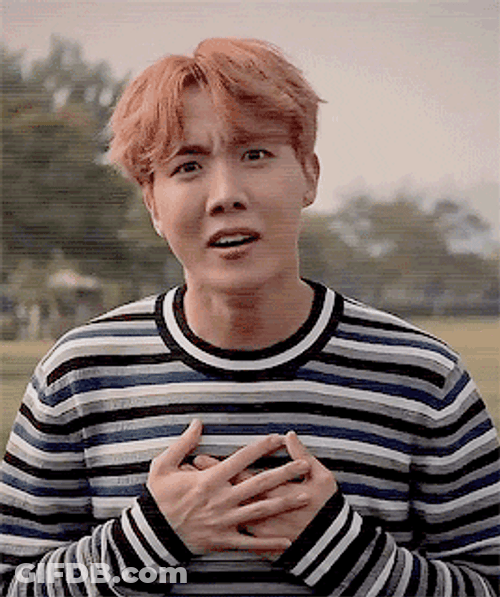 Touched BTS K-Pop J-Hope Thank You GIF