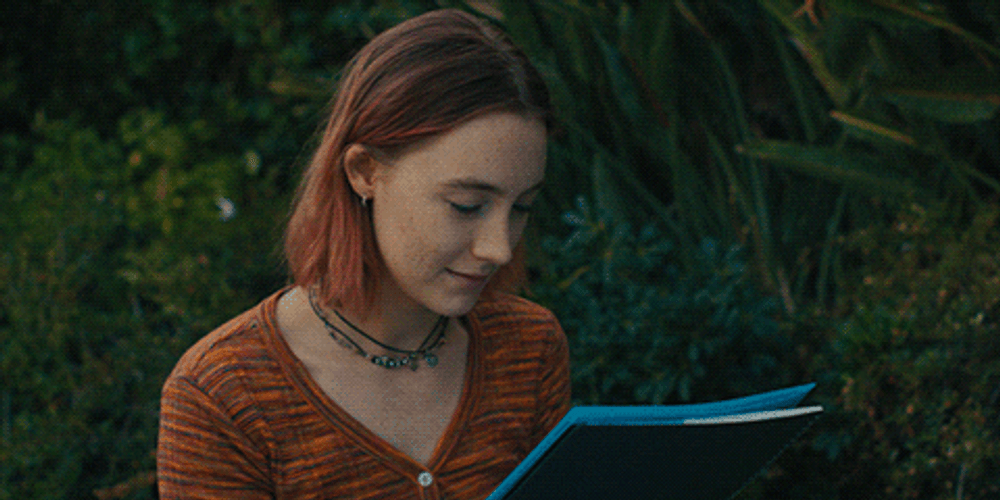 Touched Lady Bird Movie Saoirse Ronan GIF