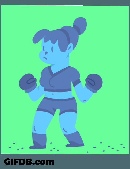 Tough Girl Boxing Training GIF