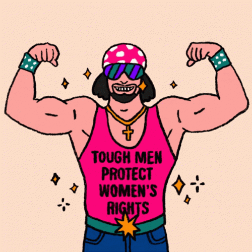 Tough Man Protect Women's Rights GIF