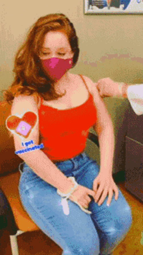 Tough Masculine Woman Got Vaccine GIF