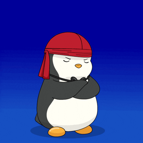 Tough Outside Pirate Penguin GIF