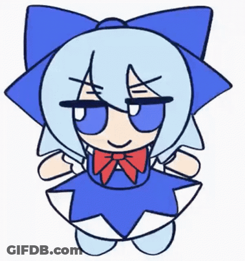 Touhou Animated Ice Fairy Cirno Dancing GIF