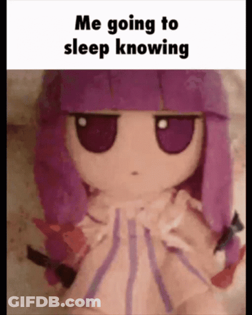 Touhou Annoyed Yuyuko Going To Sleep Meme GIF