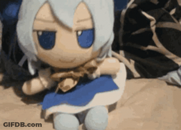 Touhou Cute Plush Toy Cirna Bouncy Dance GIF