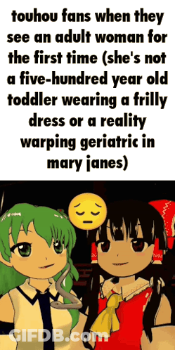 Touhou Fans Seeing Adult Woman Not 500-Year-Old Toddler GIF