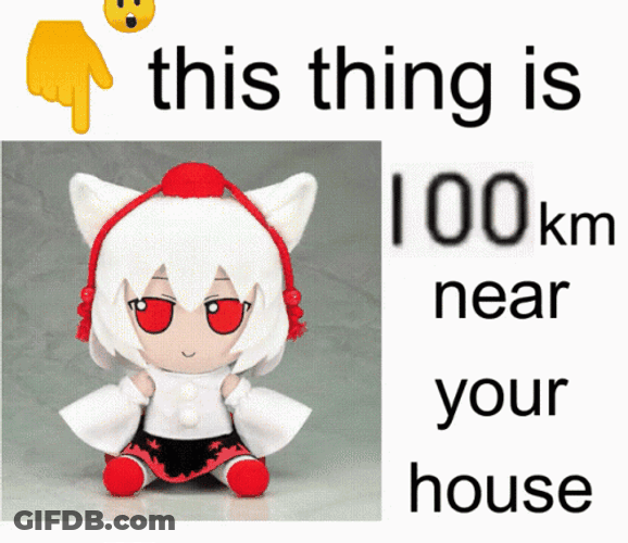 Touhou Momiji Fumo Near Your House Meme GIF