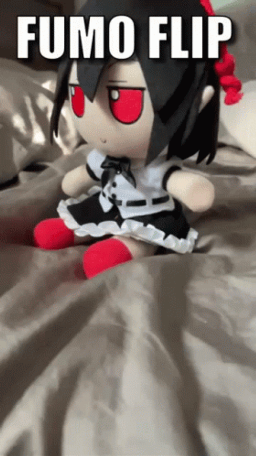 Touhou Plush Toy Aya Shameimaru Back Flip GIF