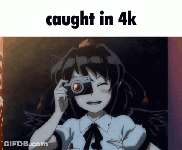Touhou Project Aya Shameimaru Caught In 4K Meme GIF