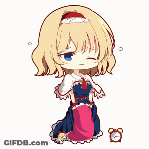 Touhou Project Cute Chibi Sleepy Alice GIF