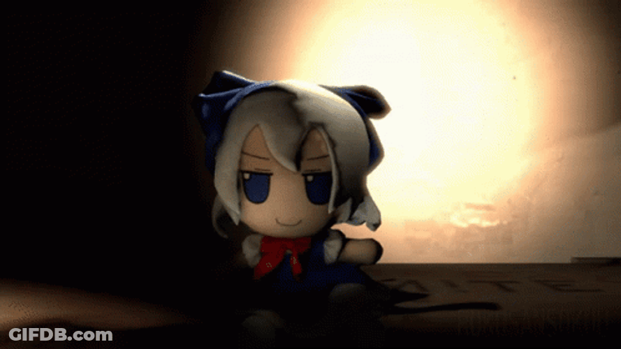 Touhou Project Ice Fairy Cirno Cute Fumo GIF