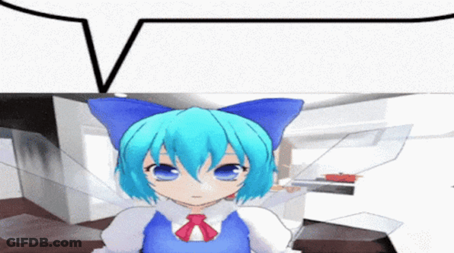 Touhou Project Ice Fairy Cirno Talking GIF