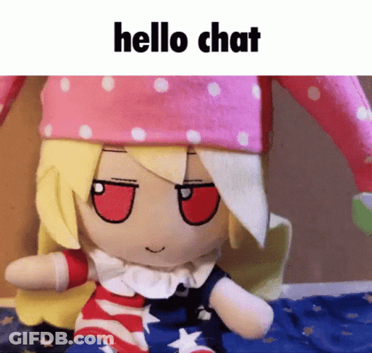 Touhou Project Plush Toy Waving Hello Chat GIF