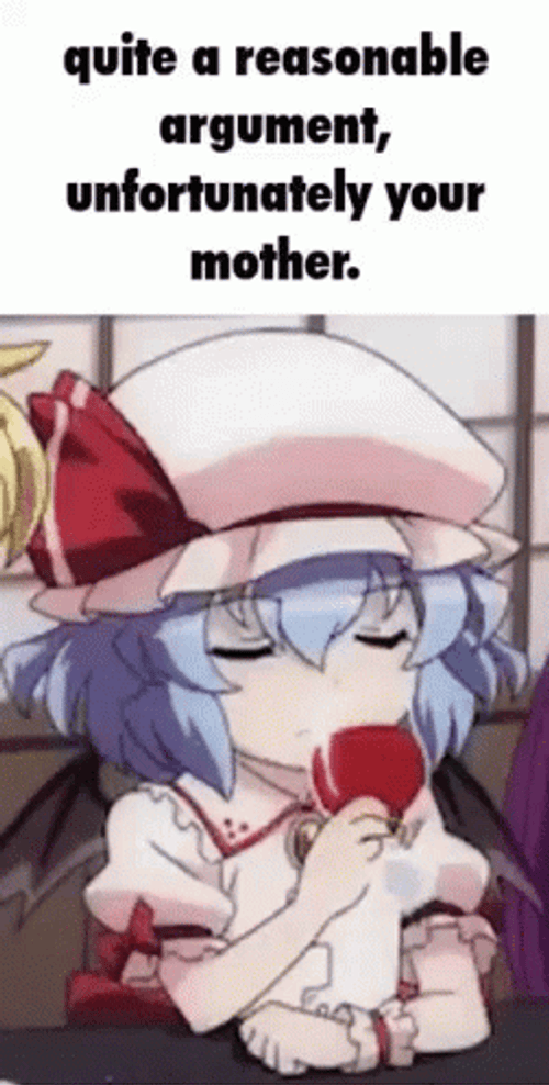 Touhou Project Remilia Scarlet Devil Drinking Wine GIF