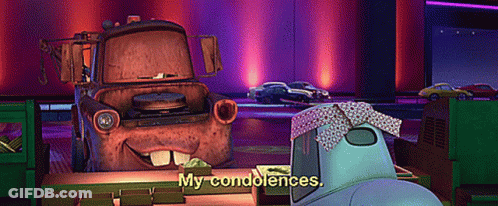 Tow Truck And Car Saying My Condolences GIF