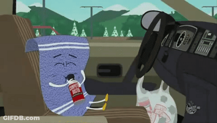 Towelie Drunk With Computer Duster GIF
