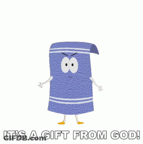 Towelie Saying Its A Gift From God GIF