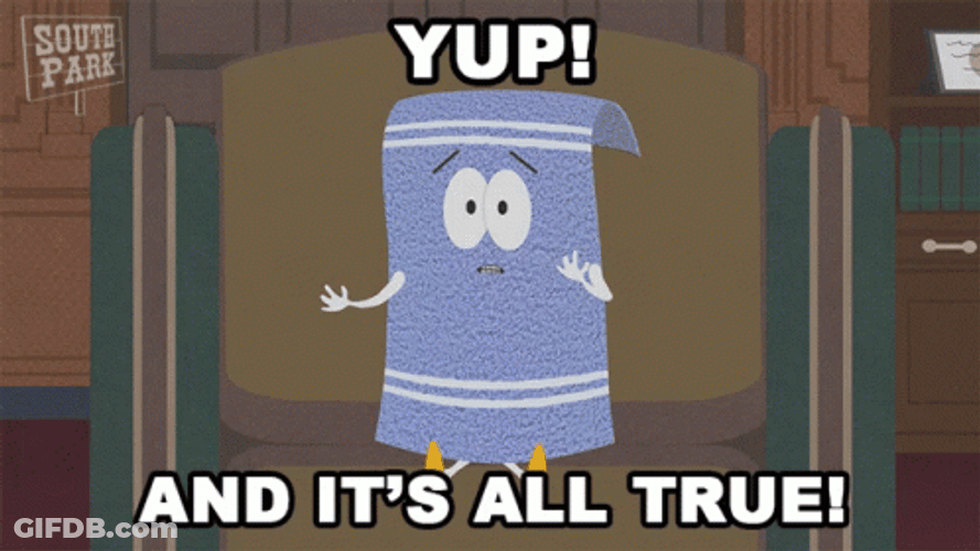 Towelie Yup And It's True GIF