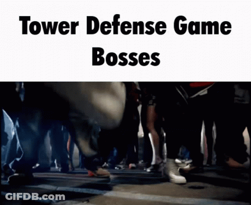 Tower Defense Game Bosses Meme Crowd GIF