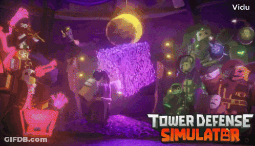 Tower Defense Simulator In Dark Room GIF