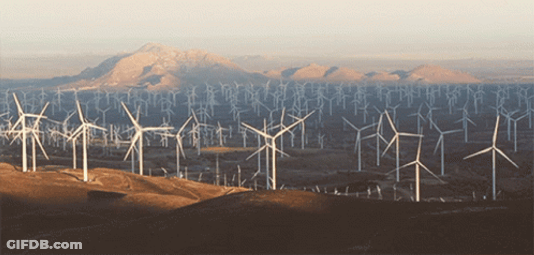 Towering Tehachapi Windmill Farm GIF