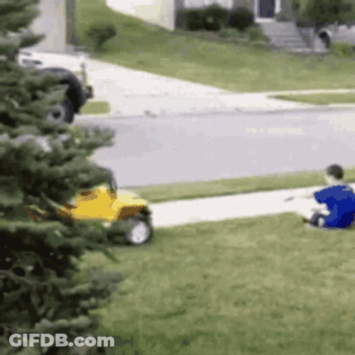 Toy Car Crash A Kid GIF