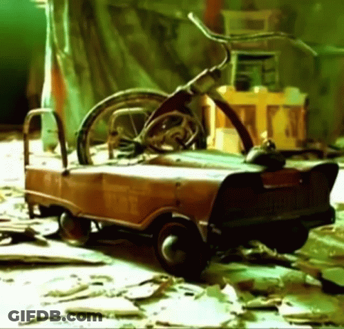 Toy Car With Ec License Plate GIF