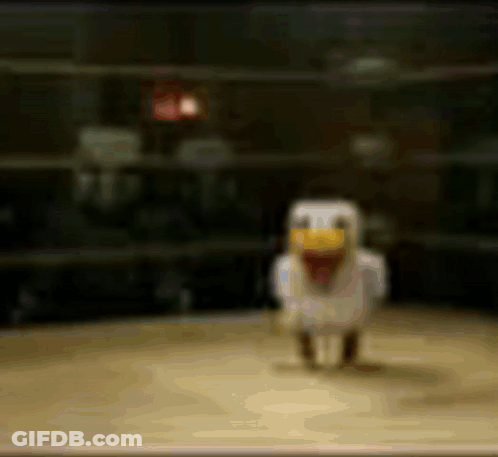 Toy Chicken With Yellow Beak GIF